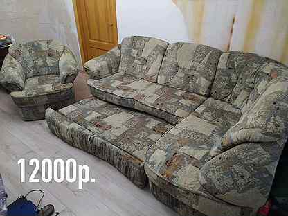 Угловой диван+кресло.Есть доставка