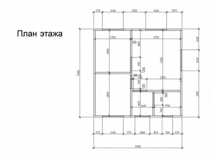 Лстк каркас жилого дома 35м2