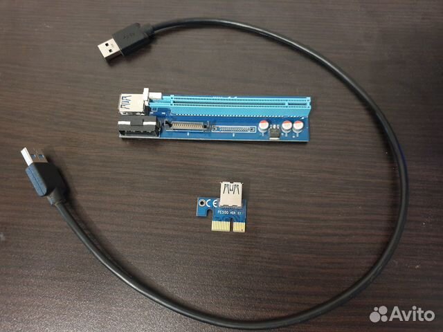 Райзер SATA Molex pci-e x16