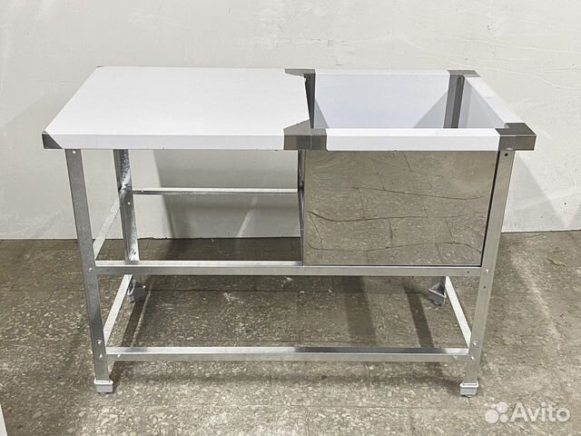 Ванна со столом нержавейка 1200х600
