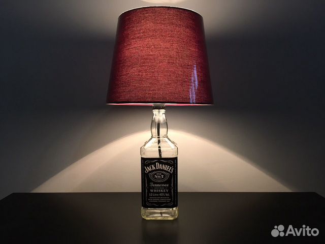 Лампа настольная из бутылки