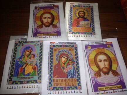 Схема для вышивания бисером. Иконы