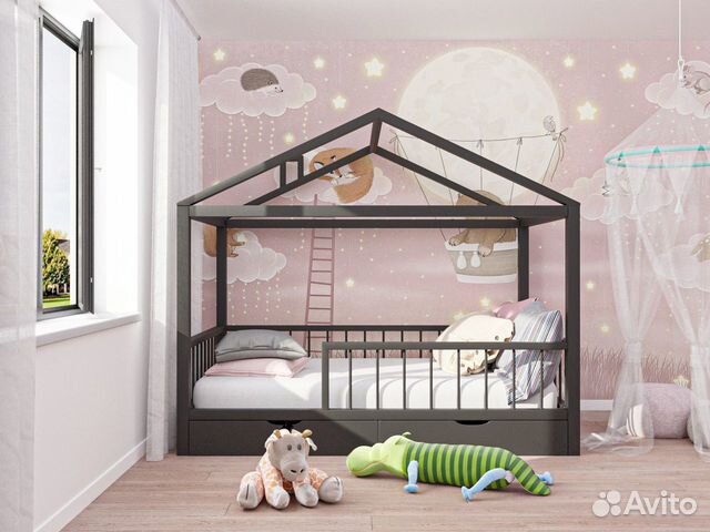 Детская кровать домиком от 3 лет