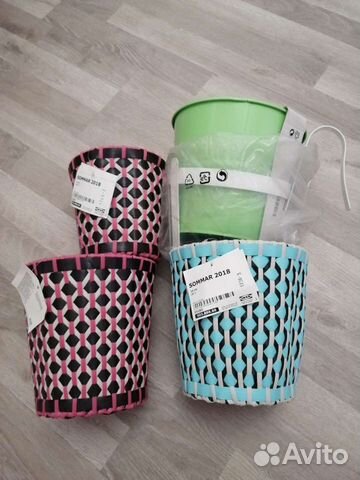 Кашпо Икеа. Соммар и Соккер. 17, 15 и 12 см