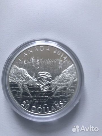 Канада 20 долларов Серебро Олени