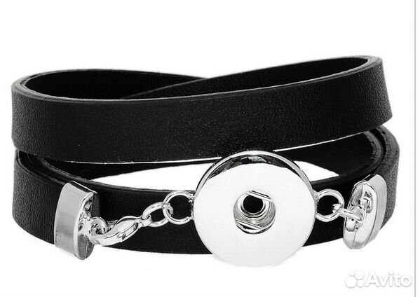 Браслет с черепом и съемными клипсами