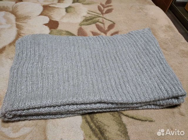 Снуд хомут женский вязаный с серебряной нитью