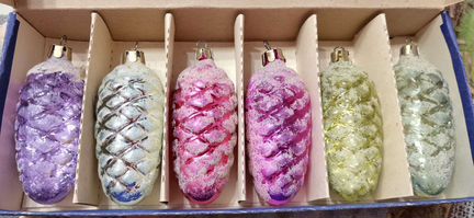 Шишки елочные игрушки СССР 70е, завид. фабрика