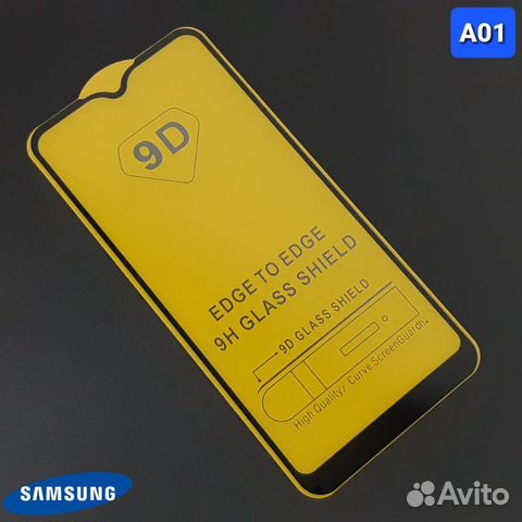 Защитное стекло на samsung A01