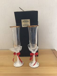 Бокалы свадебные богемия