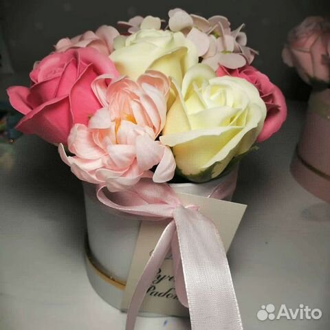 Букетик комплимент из мыльных цветов