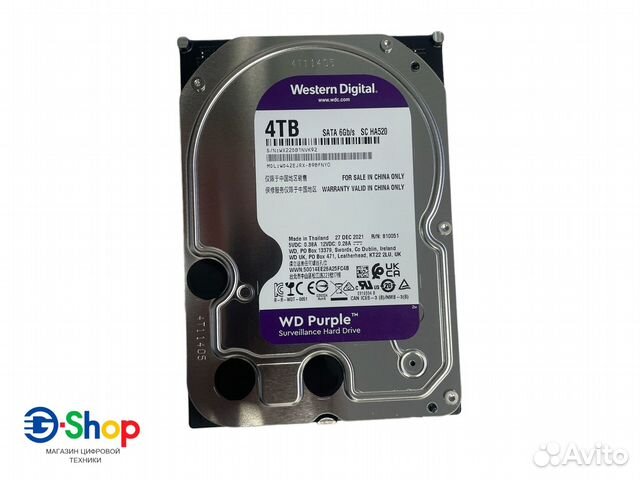 Жесткий диск Western Digital WD Purple 4 TB SATA