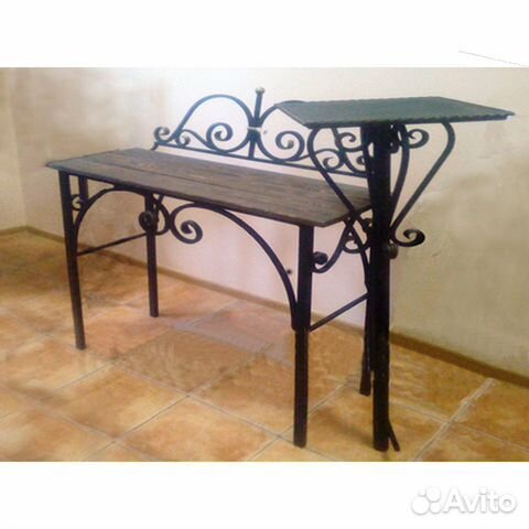 Кованая скамейка на могилу по эскизу 03