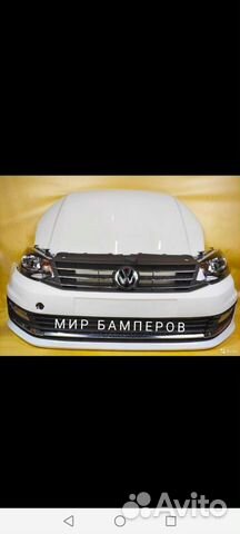 Бампер volkswagen polo 2015 - в цвет белый