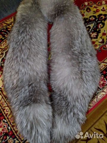 Меховой воротник чернобурки новый