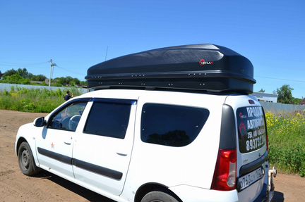 Автобокс на крышу Ветлан 1100 л на Hyundai Equus