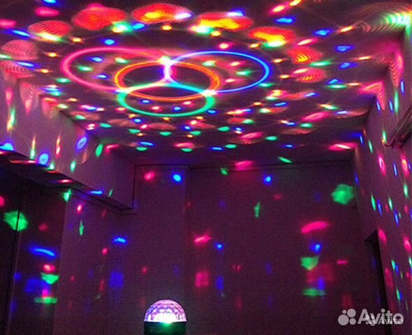 Диско-шар, в такт музыке c флешкой. Гарантия
