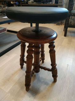 Антикварный винтовой стул для рояля/пианино