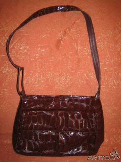 Сумка бордо кожа-лак Италия