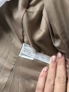 Пальто бежевое 42-44, шерсть