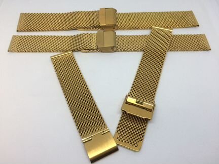 Браслет для часов Inox Plus mesh m403, золото