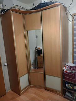 Шкаф угловой, дсп, цвет бук, б/у