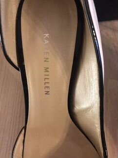Туфли белые в полоску. Karen Millen