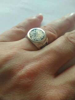 Кольцо чернение серебро СССР