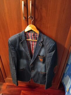 Пиджак (Casual), р. 50-52, джинсовый