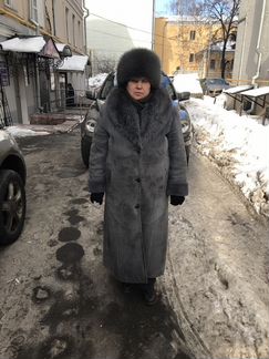 Дубленка натуральная с песцом