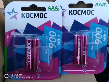 NiMH аккумулятор ааа Космос 900мА/ч 1,2В