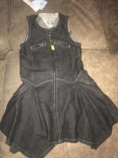 Новый сарафан Gulliver 122 см джинса плотная