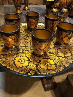 Набор хохлома золотая винтаж