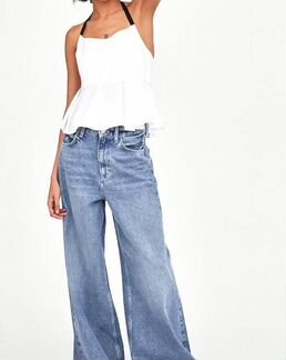 Zara новые джинсы широкие