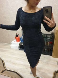 Платье серое Bershka