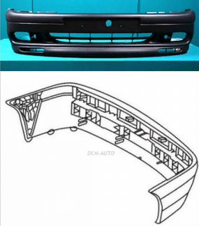 Бампер решетка Рено Лагуна 1994 2001