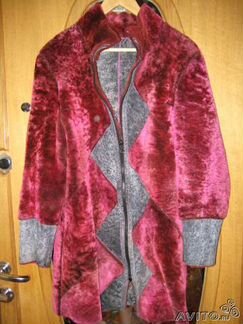 Натуральная тонкая двухсторонняя дубленка женская