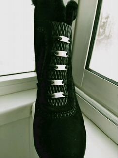 П/сапожки зимние новые натуральная замш и мех 37 р