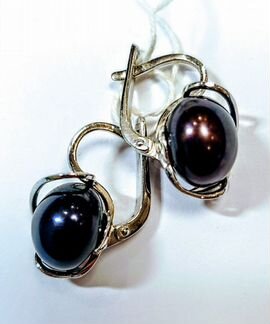 Золотые серьги с жемчугом. Новые
