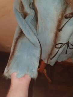 Шуба с соболем из щипаной норки