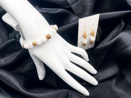 Свадебные украшения ручной работы кварц UNUbijou