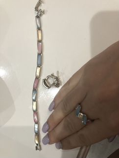 Комплект браслет, серьги и кольцо