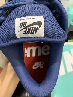 Nike Sb X Supreme Dunk Low Navy Gold Blue 2019
