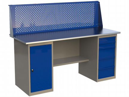 Верстак 1800 двухтумбовый с экраном