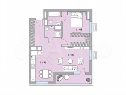 2-к квартира, 65.9 м², 11/24 эт.