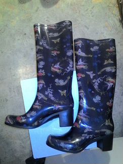 Сапоги из пвх новые G&G monia на каблуках Италия