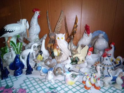 Статуэтки фарфоровые СССР птицы