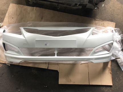 Бампера Хендай Солярис цвет Белый