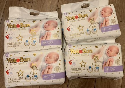 YokoSun Подгузники Premium NB (0-5 кг)