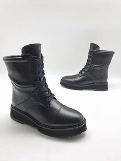 Берцы сапоги ботинки кожаные черные джимми чу